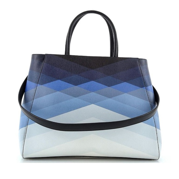 LIMITED EDITION Fendi 2014 Runway 2Jours bag in blue gradient. - Picture 4 of 7